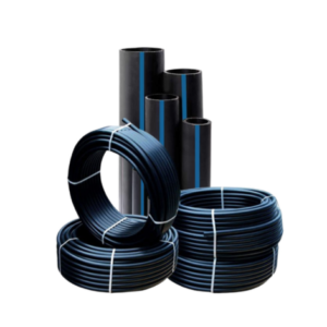 Gauscon Black HDPE Coil Pipes for water distribution, irrigation, and industrial applications.